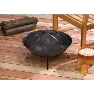 Black Wrought Iron Texas-style Fire Pit