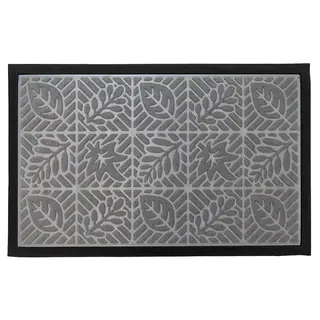 Home Fashion Designs Trenton Leaf Theme Sculpted Indoor/Outdoor Non-Slip Welcome Mat