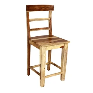 Porter Taos Solid Sheesham 24-inch Ladder Back Counter Height Chair (India)
