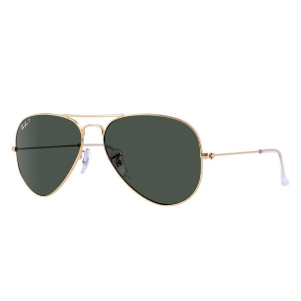 Ray-Ban RB3025 001/58 Aivator Classic Gold Frame Polarized Green 55mm Lens Sunglasses
