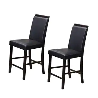 K&B White/Red/Black/Grey Faux-leather Parsons Chairs (Set of 2)