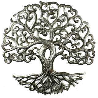 Handcrafted 14-inch Tree of Life Curly Branches (Haiti)