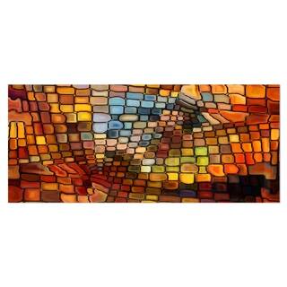 Designart 'Dreaming of Stained Glass' Abstract Metal Wall Art
