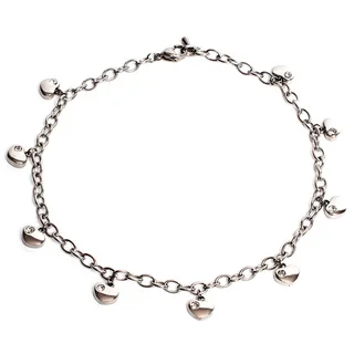 Magnetic Therapy 12.5-inch Adjustable Ankle Bracelet with Hearts