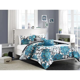 Intelligent Design Barb Blue Comforter Set