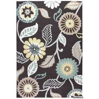 Rizzy Home Grey Azzura HIll Indoor/Outdoor Floral Area Rug (9' x 12')
