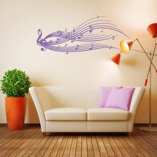 Style & Apply Music Staff Vinyl Wall Decal