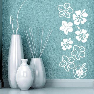 Hibiscus Flowers 'Style & Apply' Mural Vinyl Sticker Wall Decal