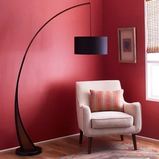 Noah Mid-century Modern Floor Lamp With Walnut Wood Frame and Marble Base