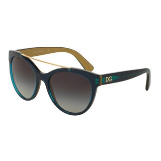 D&G Women's DG4280 29588G Gold Plastic Round Sunglasses