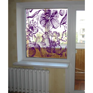 Orchid Collage Wall Art Sticker Decal Purple