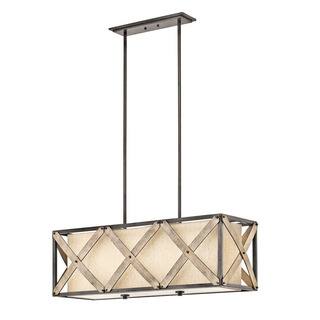 Kichler Lighting Cahoon Collection 3-light Anvil Iron Linear Chandelier