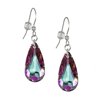 Jewelry by Dawn Light Vitrail Swarovski Crystal Teardrop Sterling Silver Earrings