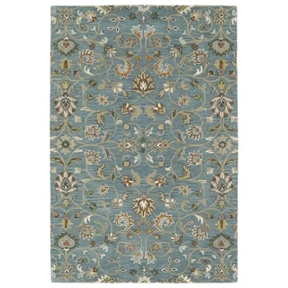 Hand-Tufted Perry Turquoise All-Over Wool Rug (9'0 x 12'0)