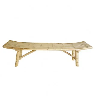 Zew Handcrafted Natural Bamboo Bench