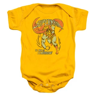 DC/Tomorrow Man Infant Snapsuit in Gold