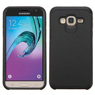 Insten Hard PC/ Silicone Dual Layer Hybrid Rubberized Matte Case Cover For Samsung Galaxy J3