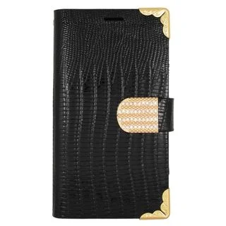 Insten Black/ Gold Leather Case Cover with Wallet Flap Pouch/ Diamond For Samsung Galaxy S6