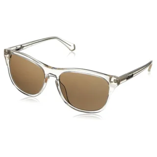 Kenneth Cole New York Women's KC7134W5527E Clear Plastic Wayfarer Sunglasses