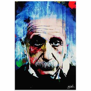 Mark Lewis 'Albert Einstein Questioning Tomorrow' Limited Edition Pop Art Print on Metal or Acrylic