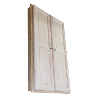 Barcelona Unfinished Wood 49.5-inch x 29.5-inch x 3.5-inch Recessed Double-door Medicine Cabinet
