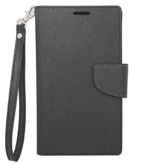 Insten Black Leather Case Cover For Alcatel One Touch Fierce XL/ iPhone 6/ 6s Plus Huawei Raven LTE Galaxy Note II/ S5