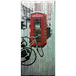 Handmade Retro Red Phone Booth Curtain (Vietnam)