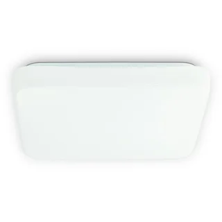 Eglo Giron White French Plastic Glass 10.5-watt LED Square Ceiling Light