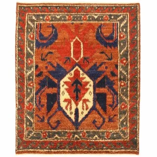 Herat Oriental Afghan Hand-knotted Gabbeh Wool Rug (6'3 x 7'7)