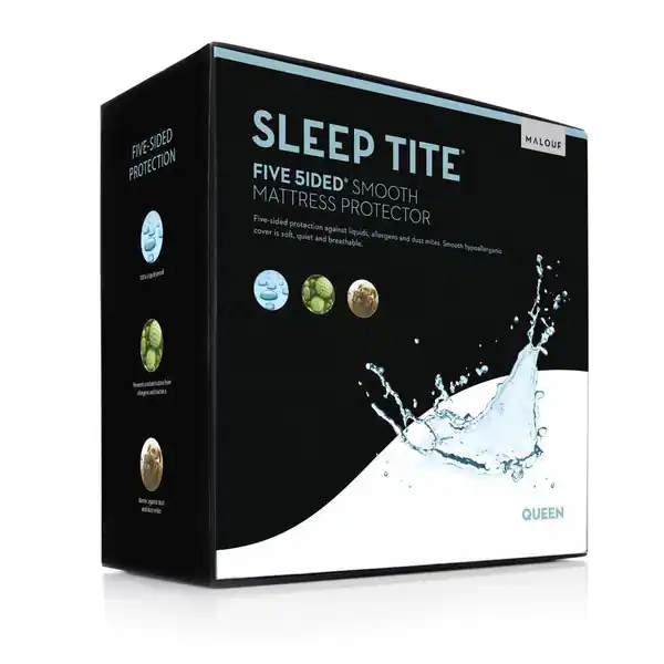 Sleep Tite 5-sided Smooth Fitted Mattress Protector
