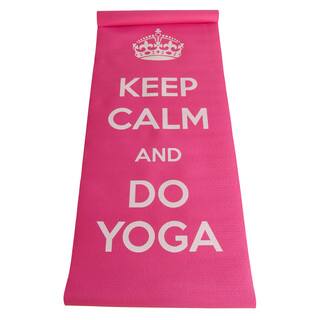 Yoga Mat with Printed Message and Carry Strap