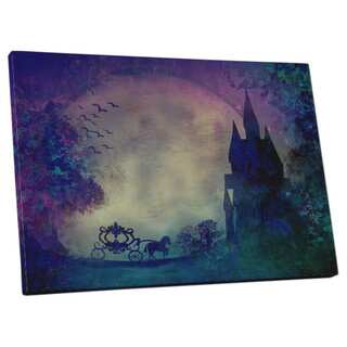 Children's 'Horse and Carriage by Moonlight' Gallery Wrapped Canvas Wall Art