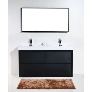 KubeBath Bliss 59-inch Double Sink Bathroom Vanity