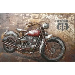 Benjamin Parker 'Ride the Route' 16 x 24-inch Metal Wall Art