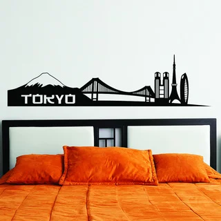 Style & Apply Tokyo City Skyline Wall Decal Sticker