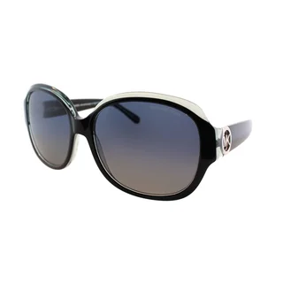 Michael Kors Women's Kaui MK 6004 30011H Black and Blue Plastic Oval Sunglasses