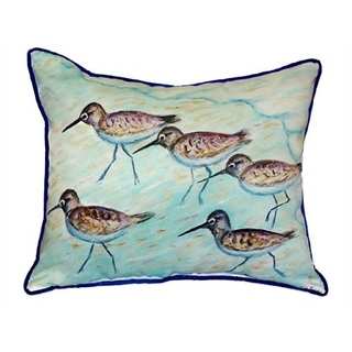 Betsy Drake Sandpipers Multicolored Polyester 16-inch x 20-inch Throw Pillow
