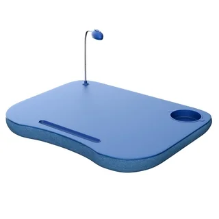 TG Blue LED Light Lap Desk with Built in Cushion and Cup Holder