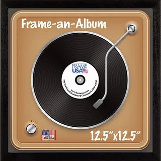 Frame-an-Album Wooden 12.5-inch x 12.5-inch Record Frame