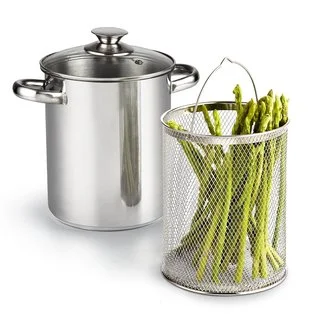 Cook N Home Stainless Steel 3-piece 4-quart Asparagus Vegetable Steamer Pot