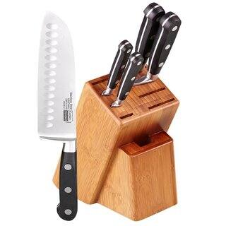 Cooks Standard Asian Gourmet Chef Stainless Steel/ABS Knife Set With Expandable Bamboo Block (Pack of 5)