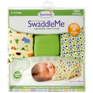 Summer Infant's SwaddleMe Nature Lover Pack of 3 WrapSack