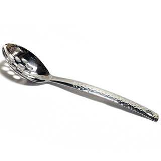Nature Home Decor Rainbow Elite Collection Stainless Steel Hammered-handle Slotted Serving Spoon