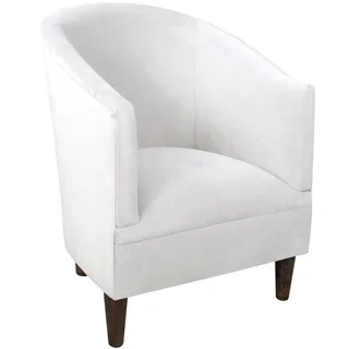 Skyline Furniture White Polyester/Wood Tub Design Chair