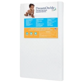 Dream On Me 24x Vinyl 3-inch x 38-inch x 24-inch Extra Firm Antimicrobial Hypoallergenic Portable Crib Mattress