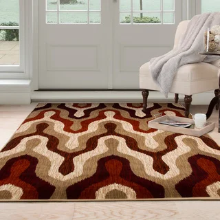 Windsor Home Opus Silhouette Red Area Rug (8' x 10')