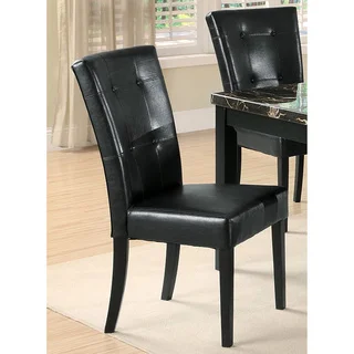 Sasfay Contemporary Style Black Dining Chairs (Set of 2)