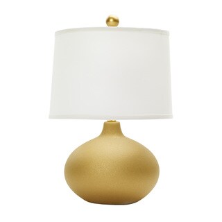 20-inch Textured Gold Ceramic Table Lamp