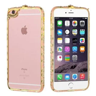 Insten Hard Snap-on Rubberized Matte Bumper Frame with Diamond For Apple iPhone 6 Plus/ 6s Plus