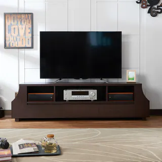 Furniture of America Basa Contemporary Walnut 70-inch TV Stand